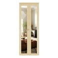 thumbnail image 3 of 30" x 80" High Definition Mirror & Pine Wood Bifold Doors with Hardware Kit & Knob, Interior Folding Door for Closet, Pantry Door, Unfinished Natural Solid Wood Door, 3 of 10