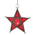 thumbnail image 1 of Zingz & Thingz 57070455 Lanterne à Bougie Étoile en Verre Rouge, 1 of 1