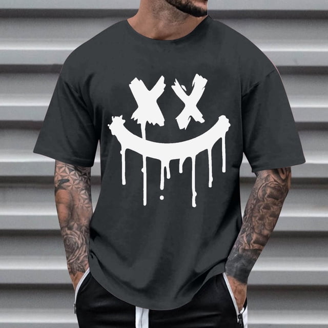 DPTALR T-shirt Imprimé Col Rond Décontracté d'Été pour Hommes