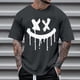 thumbnail image 3 of Camisetas de Cuello de la Tripulación de los Hombres de Poliéster Impreso en Seco Rápido, Cuello Redondo de Corte 3D para Gimnasio, Carrera, Ciclismo Y Ocasional, 3 of 4