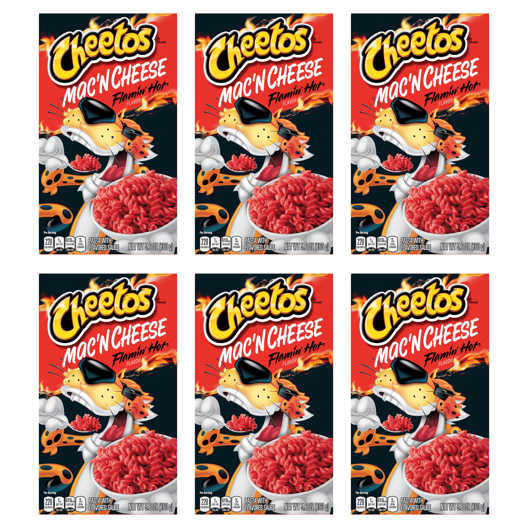 Cheetos Mac 'N Cheese, Flamin' Hot Flavor, 5.9 oz Box (Pack of 6)
