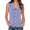 Blue, variant on Linen Vest Women Striped Shirt Casual Loose V Neck Button Down Peter Pan Collar Cute Sleeveless Blouses