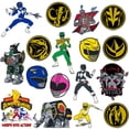 thumbnail image 4 of Paquete variado de pegatinas GRAPHICS & MORE Mighty Morphin' Power Rangers de vinilo de 50 quilates, tamaño grande de lujo, para portátil, botella de agua, álbum de recortes, tableta, monopatín, 4 of 6