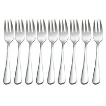 Comefolife Dessert Forks Set of 8, 5.5Inches, Stainless Steel Cocktail Forks, Appetizer Small Forks, Fruit Salad Forks for Party, Hotel, Restaurant，Dishwasher Safe