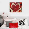 thumbnail image 5 of Orinice Heart Folk Art Fine Art Aesthetic Poster & Print Wall Painting for Home Decor Canvas Prints Living Room Bedroom Office Wall Art 16x12in, 5 of 6