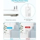 thumbnail image 3 of Short Power Strip 2FT - Flat Wall Extension Cord with 4AC Outlet and 3 USB Ports(1 Type C), Multi Plug Outlet Extender Small Surge Protector for Home Office Dorm, White, 3 of 8