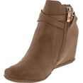 thumbnail image 3 of ANNA CICI-9 Women Comfy Almond Toe Platform Hidden Wedge Ankle Bootie, 3 of 4