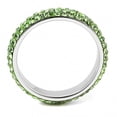 thumbnail image 2 of Womens Ring Anillo Para Mujer Stainless Steel Ring with Top Grade Crystal in Peridot, 2 of 5