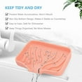 thumbnail image 3 of Qnjujn Silicone Bathroom Soap Dishes with Drain Spout-Bathroom and Kitchen Sink Organizer, Sponge Holder, Dish Soap Tray, Perfect for Dispenser, Scrubber, Bottle, Cup on Sink or Counter Pink, 3 of 5