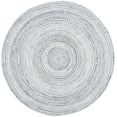 thumbnail image 2 of SAFAVIEH Braided Aristotle Solid Polyester Reversible Area Rug, Silver, 5' x 5' Round, 2 of 7