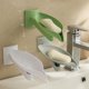 thumbnail image 1 of Jabonera De Plástico Jabonera de pared con forma de hoja verde, giratoria 180° y ajustable, con orificios de drenaje para lavabo de baño (1 pieza). Rkxzt, 1 of 8