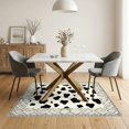 thumbnail image 3 of ODIKA 5'x7' Washable Area Rug Non-Slip, Low Pile, Stain Resistant Spotted Cow Boho Southwestern Border Boneless Couch Cowboy Print Flowing Dynamic for Guest Room, Lounge, Apartment, 3 of 7