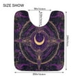 thumbnail image 2 of 2 Piece Soft Bathroom Rug Set Purple Mystical Pattern Bath Mat and U-Shaped Toilet Contour Rug (16"x24"+20"x24"), 2 of 5