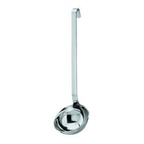 Rösle Stainless Steel Hooked Handle Ladle with Pouring Rim, 8.0-Ounce