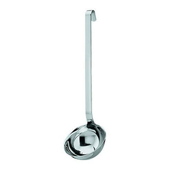 R√∂sle Stainless Steel Hooked Handle Ladle with Pouring Rim, 8.0-Ounce