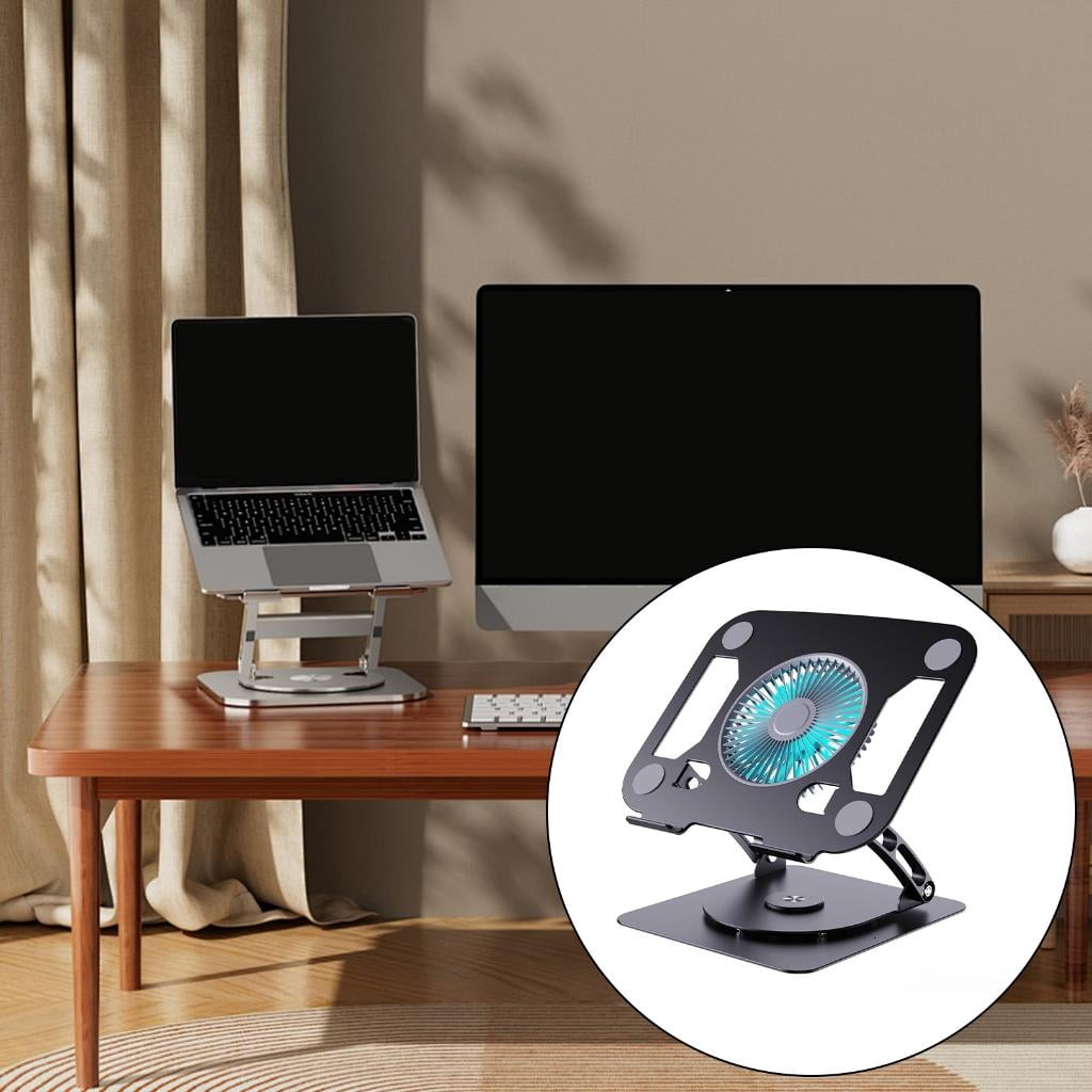 YIGSECU Multiple Angled Notebook Stand with Construction and Cooling Fan for Laptops and Tablets 15.9 Inches