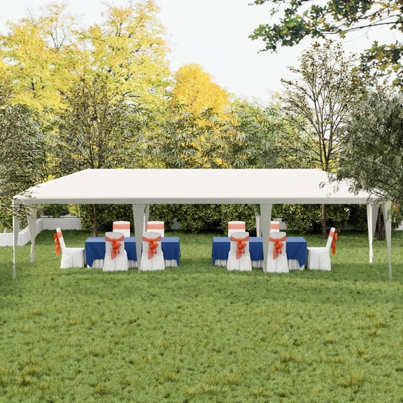 10'x30' Party Tent with 8 Removable Sidewalls & Easy Setup, Instant Canopy for Weddings, Camping, Patio, Outdoor Events