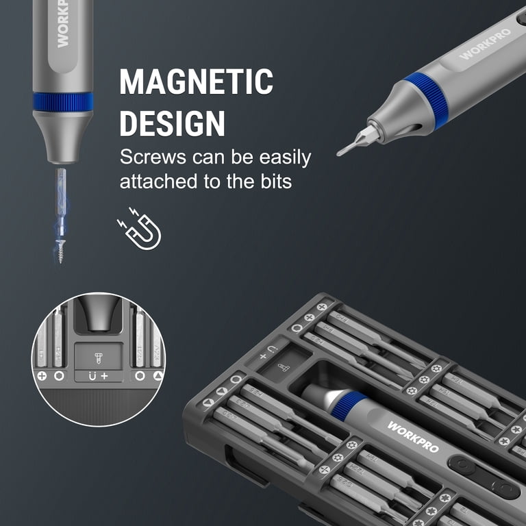 EVERYSKIN pro 2点セット WORKPRO 3.7V Electric Precision Screwdriver Set, 52-in-1 Cordless