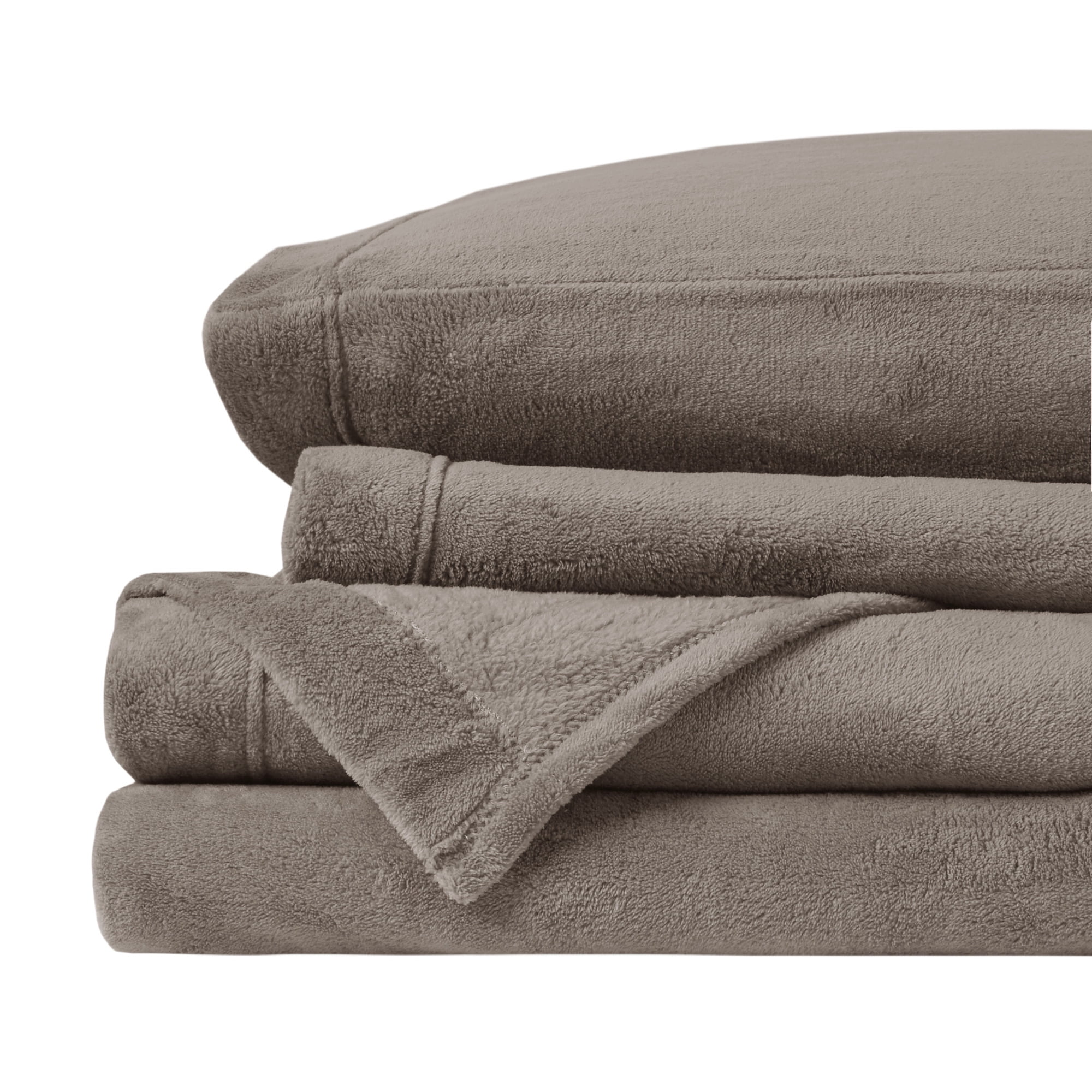 Comfort Classics 4-Piece Brown Soloft Micro Plush Sheet Set, Full