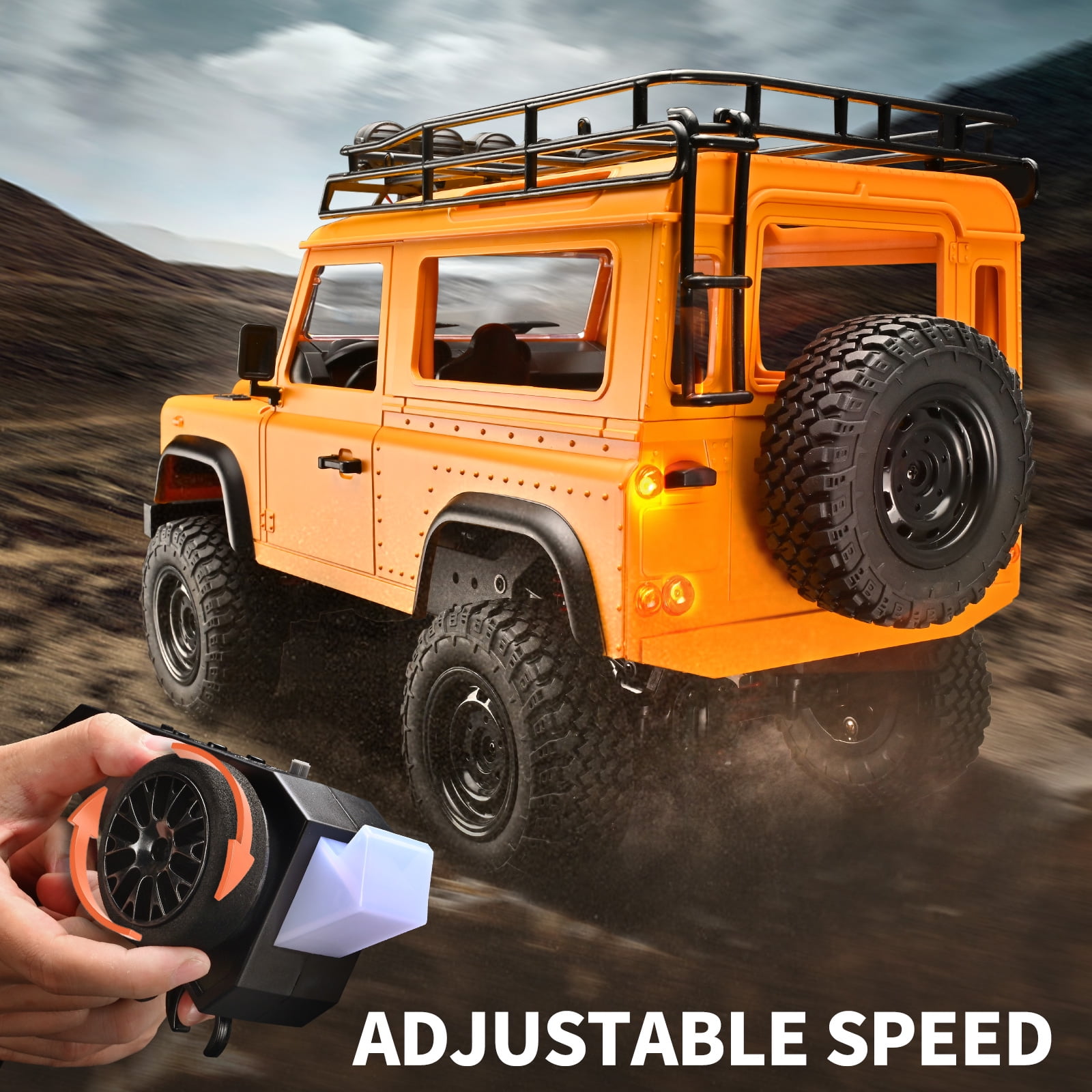 Anmyjuly 1/12 Scale Land Rover RC Rock Crawler - 4x4 RTR Off-Road Truck w/ Upgraded Chassis, 280 Motor & Proportional Control (2025 Hobby Grade Adult Toy)