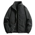 thumbnail image 1 of Veste Coupe-Vent Légère pour Hommes - Manteau de Sport Décontracté à Capuche, Polyester Respirant pour Printemps Automne Randonnée Extérieure Usage Quotidien, 1 of 2