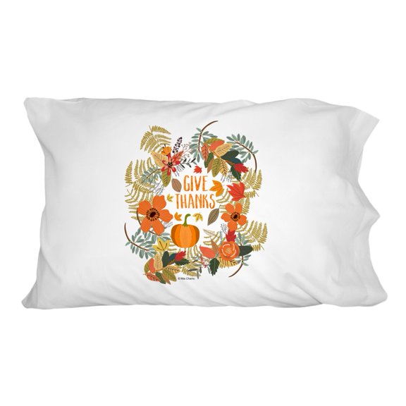 Give Thanks Thanksgiving Pumpkins Novelty Bedding Pillowcase