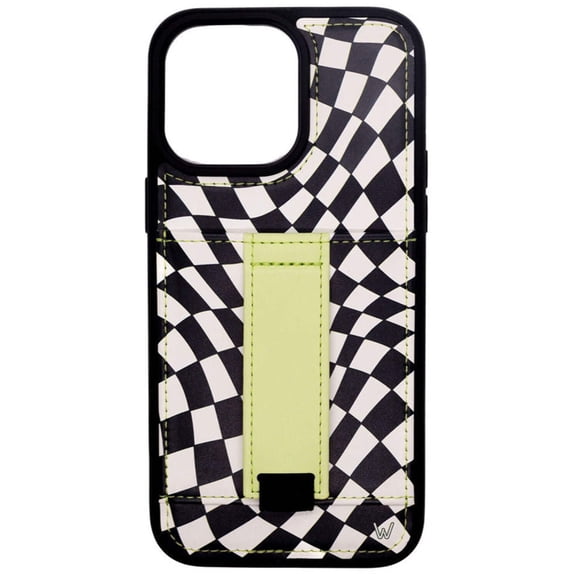 Walli Cases Funhouse by Aubree Says Phone Case for iPhone 11 Pro with Wallet, Kickstand & Finger Strap