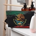 thumbnail image 7 of Mexican Flag Handbag Purse Tote Organizer Zipper Closure Cosmetic Pouch Bag For Travelling, 7 of 7