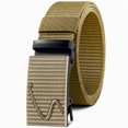 thumbnail image 6 of Ceisia Auto Buckle Woven Canvas Belt Adjustable Outdoor Casual Waist Strap In Multiple Colors Khaki L Gift, 6 of 9