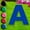 Black, variant on Blue Letter A 20 inches tall