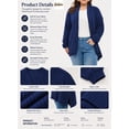thumbnail image 3 of DOKOTOO Plus Size Cardigan for Womens Long Sleeve Casual Open Front Asymmetrical Knit Light Cardigans Sweater(1X-5X), 3 of 10