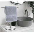 thumbnail image 3 of RjnShan T-Shape Bath Hand Towel Holder Stand, Stainless Steel Free Standing Hand Towel Rack with Heavy Base for Bathroom Kitchen & Countertop, 3 of 11