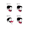 thumbnail image 2 of Peine para Barba para hombre, peine para estilismo de patillas con cepillo, peine con plantilla para recortar la barba, peine para estilizar la barba, peine de maquillaje, 2 of 5
