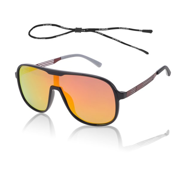 1 juego de gafas de motocicleta Tri-Acetyl Cellulos UV400 gafas de sol para deportes al aire libre para motocross, bicicleta de tierra, ATV, lente roja, marco negro y rojo