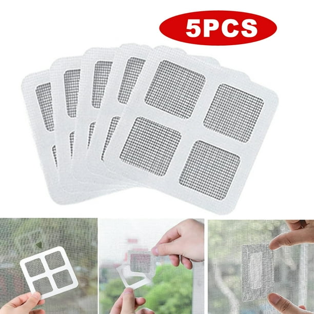 Door/Window Screen Repair Patch Set, 5 Sheet Strong Self Adhesive