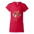 thumbnail image 2 of Wild Bobby Betty Boop Winking Girl Power Femenist Betty Boop Women’s Standard V-Neck Tee, Red, X-Large, 2 of 5