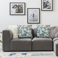 thumbnail image 3 of Nawypu Chinoiserie Floral Throw Pillow Covers Asian Navy Bird Flowers Square Cushion Cover Oriental Decorative Cushion Cases Home Decor for Farmhouse Sofa Couch Bed Car,2 Pcs, 3 of 6