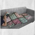 thumbnail image 6 of Shabby Flora Soft Flannel Fleece Throw Blanket, Vintage Style Patchwork Design Colorful and Details Vibes, Cozy Plush for Indoor and Outdoor Use, 50" x 70", Multicolor, by Ambesonne, 6 of 6
