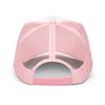 thumbnail image 2 of Drinkin' Whiskey Makes Me Friskey Foam Trucker Hat, Funny Mesh Snapback Cap for Day Drinking and Outdoor Parties (Light Pink / White / Light Pink), 2 of 3