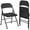 black, variant on TROPOW Metal Folding Chairs with Padded Cushion and Back, Metal Chairs with Cushion and Durable Steel Frame, Indoor Outdoor Portable Stackable Seat, for Home Office 350lb. Capacity, Set of 8