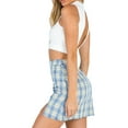 thumbnail image 7 of Blotona Women Plaid Skirts High Waist A-Line Mini Bodycon Uniform Zipper Skirt, 7 of 7