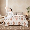 thumbnail image 4 of Erosebridal Hippie Aztec Bedding Comforter Set, Bohemian Geometric Full Bedding Set, Brown, Reversible 7pcs, 4 of 6