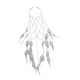 thumbnail image 3 of Diadema de plumas con borlas para verano, única, extra larga, para playa, con cadena Plata, 3 of 9