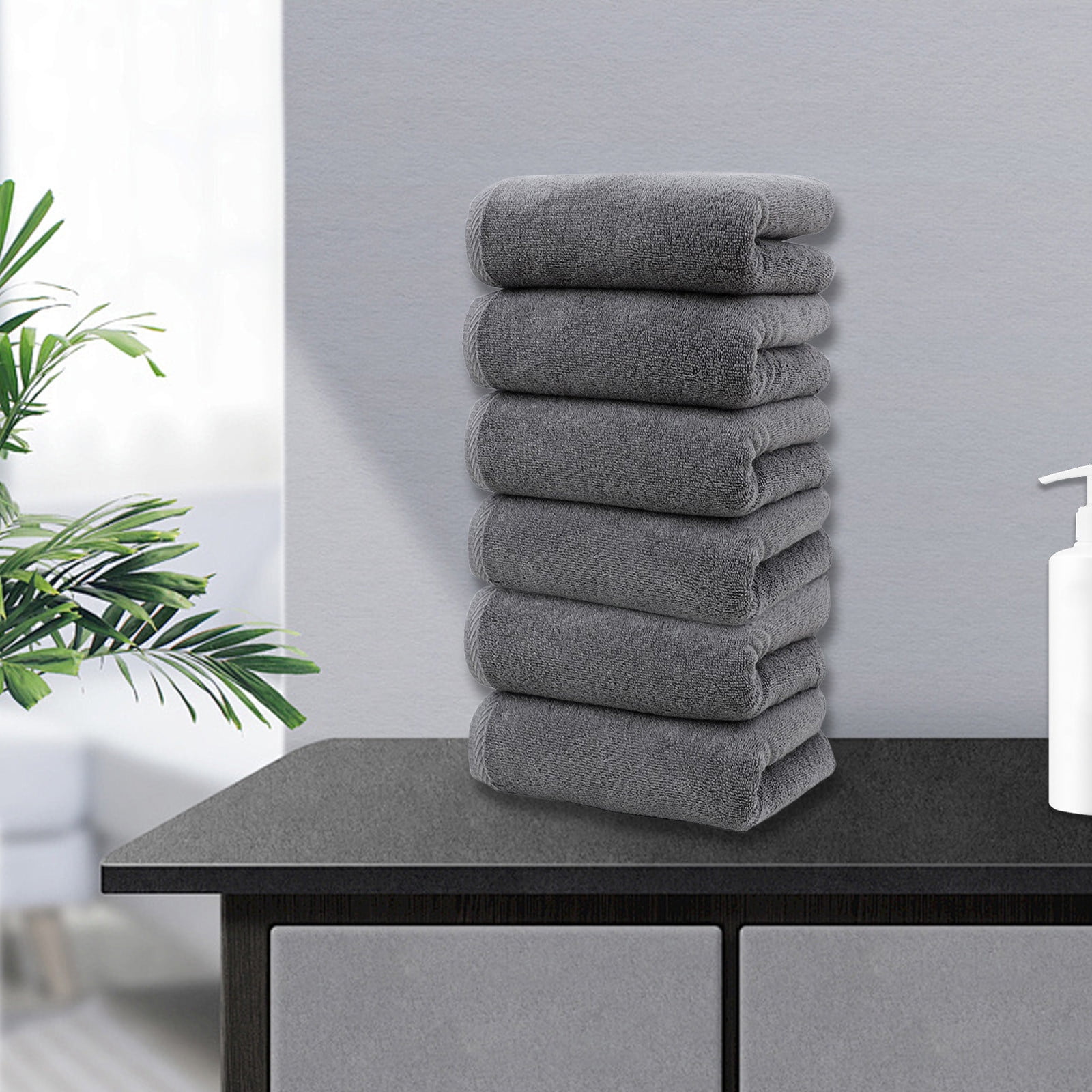 Clearance! PALIFEUR 6 Pcs Cotton Towels Soft Bath Towels, Highly Absorbent Towels for Bathroom Kitchen Gym, Quickly-Dry Towel Set, 13x30 Inch