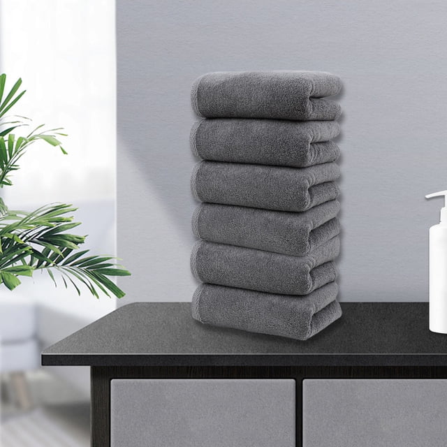 Toallas faciales de algodón Premium de 6 - Paños Ultra Absorbentes para Viajes, Gimnasio y Cuidado de la Piel Diario