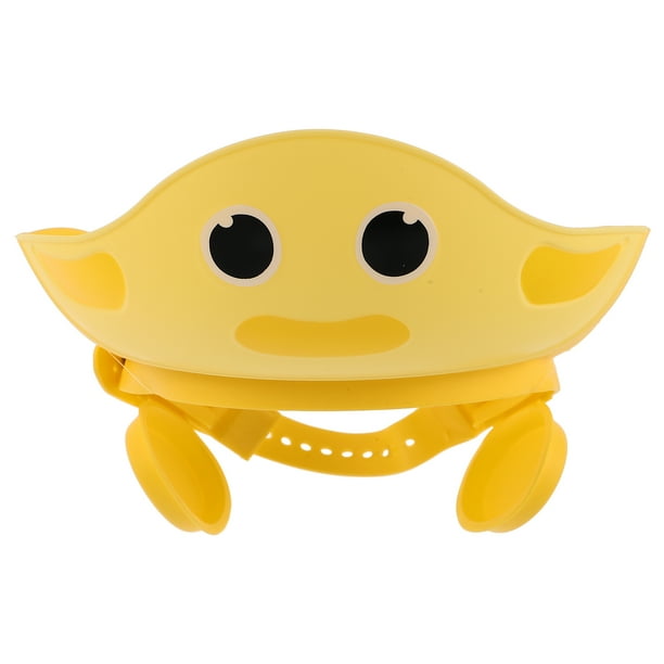 Gorro de ducha para bebé, protector de ojos, orejas y cabello para niños pequeños, de silicona suave, ajustable