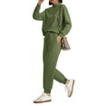 thumbnail image 3 of MOSHU Two Piece Sets for Women Casual Lounge Sets Mock Neck Sweatshirts and Drawstring Jogger Pants Vacation Travel Outfits, 3 of 7