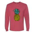 thumbnail image 2 of Wild Bobby, Trendy Tropical Pineapple, Fashion, Men Long Sleeve Shirt, Vintage Heather Red, Small, 2 of 4