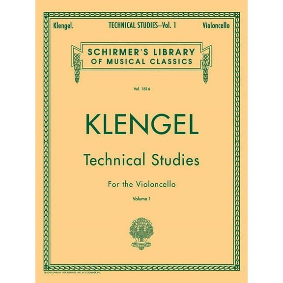 Julius Klengel: Technical Studies for the Violoncello Vol. 1 Schirmer Library of Musical Classics Cello Method Unaccompa, (Paperback)