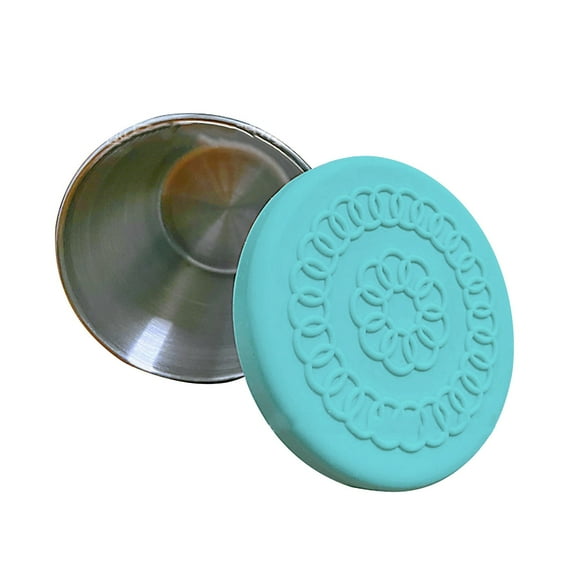 Vikakiooze 2023 Dressing Container, Suitable For Lunch Box, Stainless Steel Condiment Container With Cover, Easy To Open, Leak Proof, Rainbow Reusable Small Dip Cup